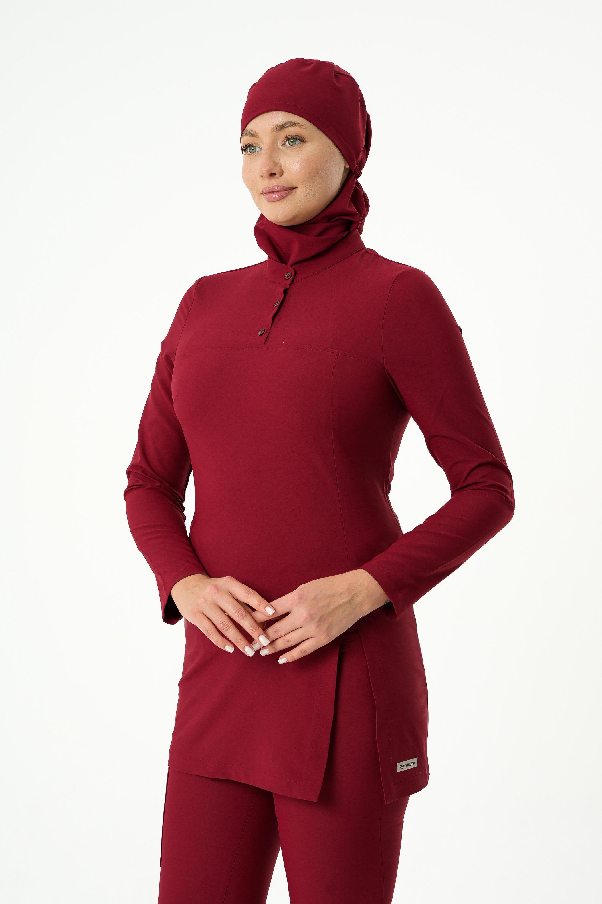 ALLEGRA Cerrahi Tesettür Üst - Bordo