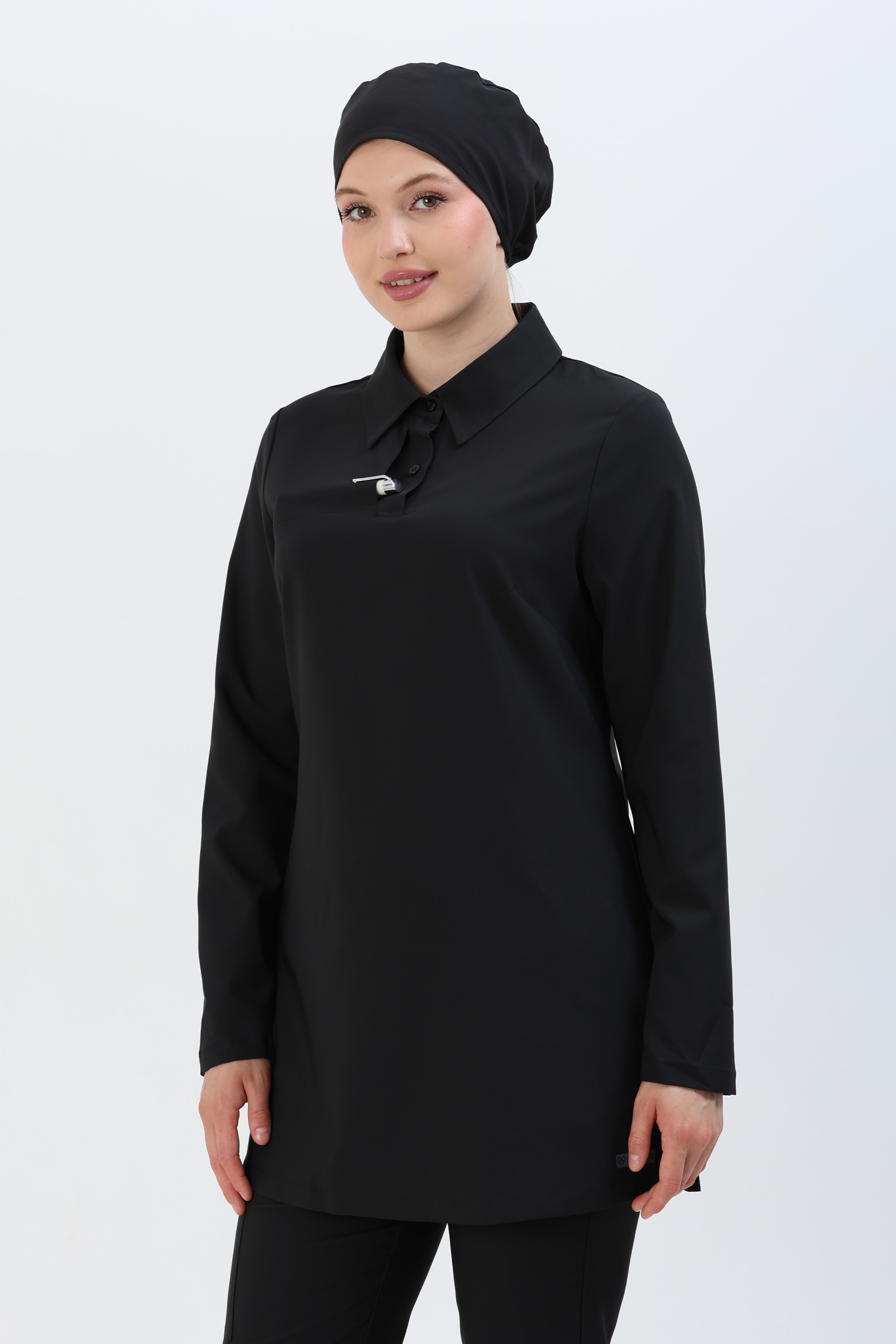 GLORY Cerrahi Tesettür Üst - Siyah