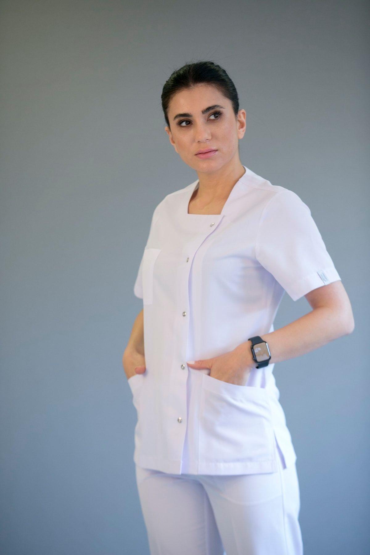 MM992-1020 - Kadın Kare Yaka Kısa Kollu Alpaka Takım