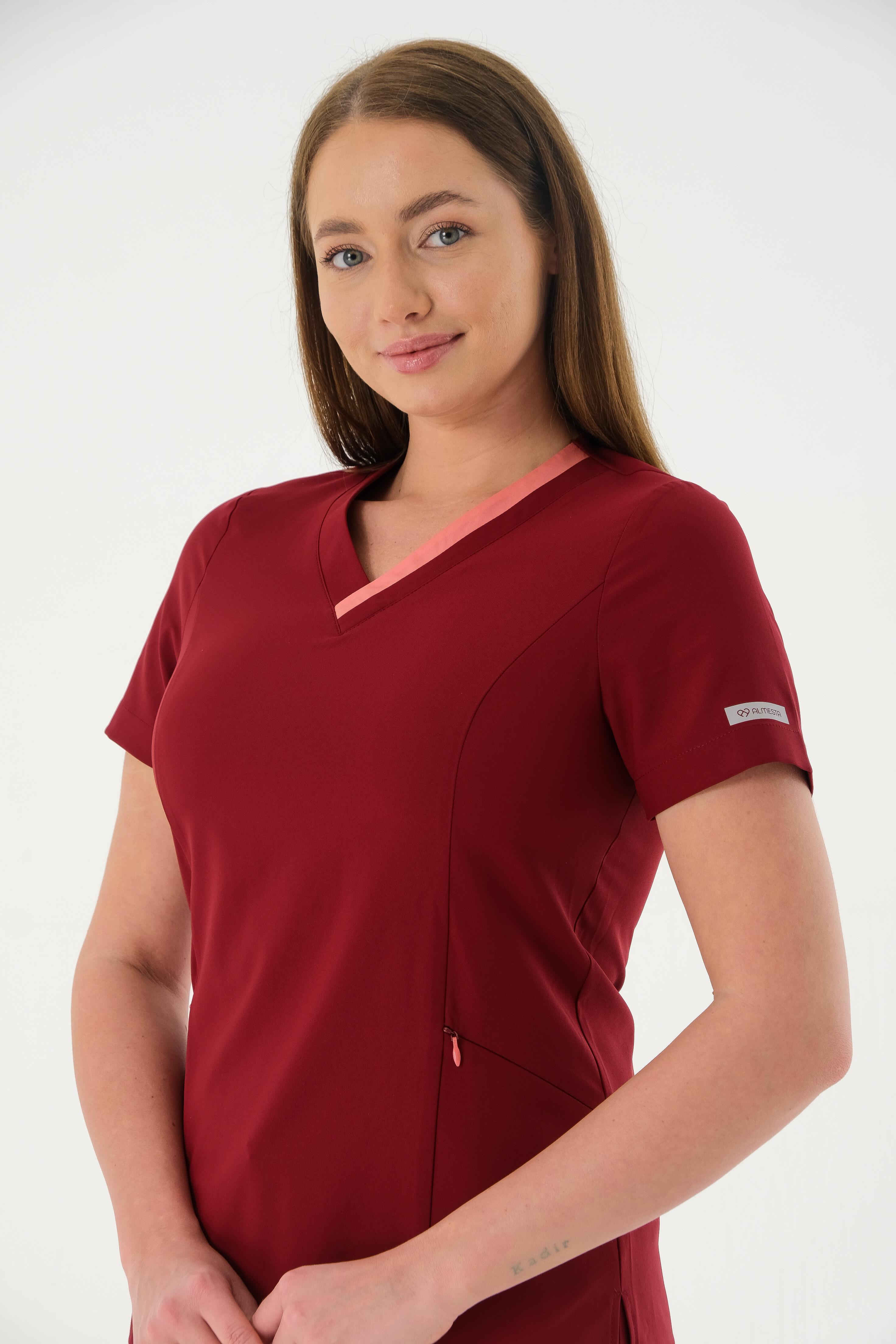 NICOLA MED Cerrahi Üst - Bordo