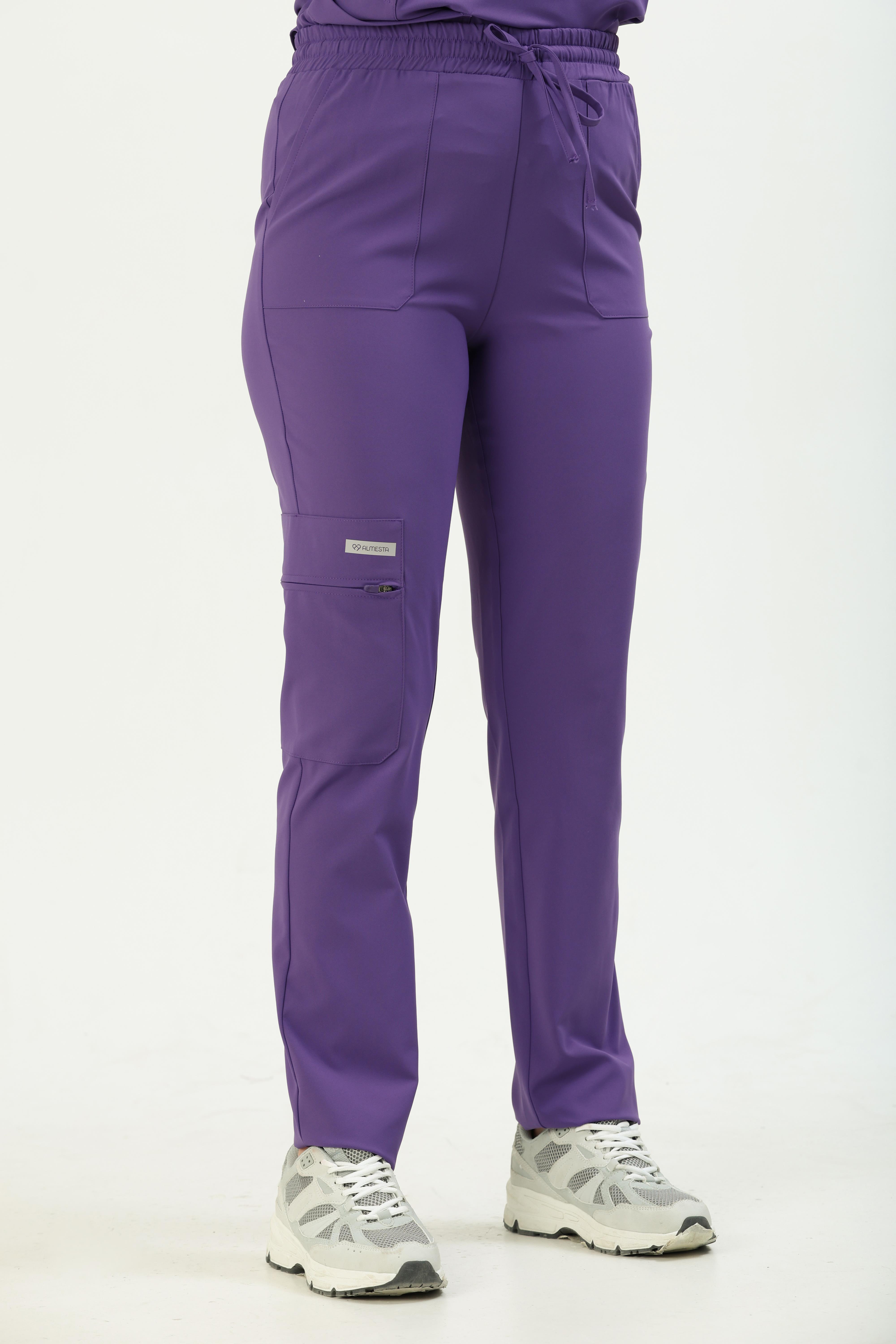 PERLA926 Cerrahi Pantolon - Mor