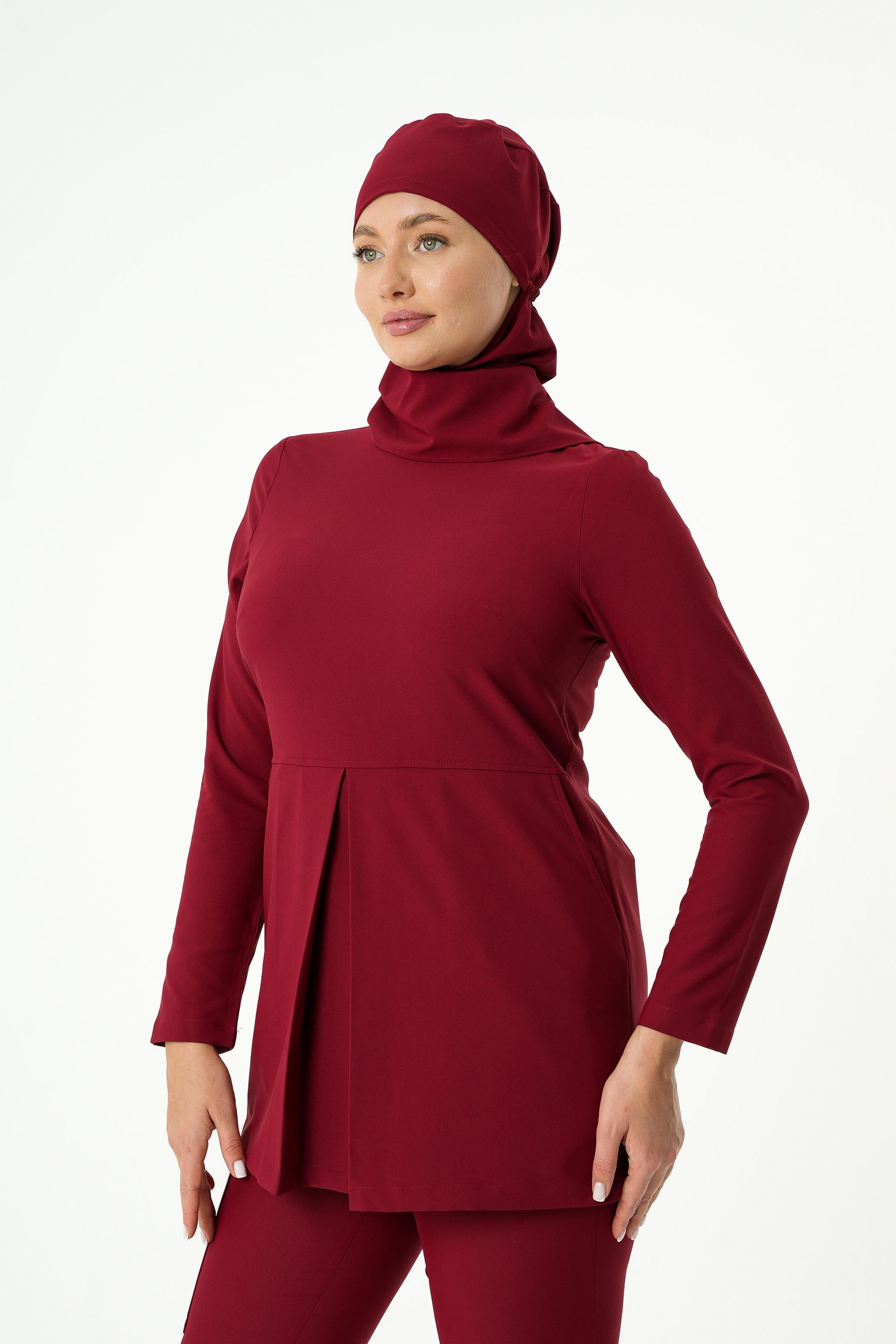 WİND Cerrahi Tesettür Üst - Bordo