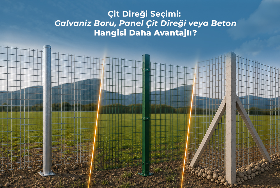 Çit Direği Seçimi: Galvaniz Boru mu,Panel Direği mi,Beton mu?