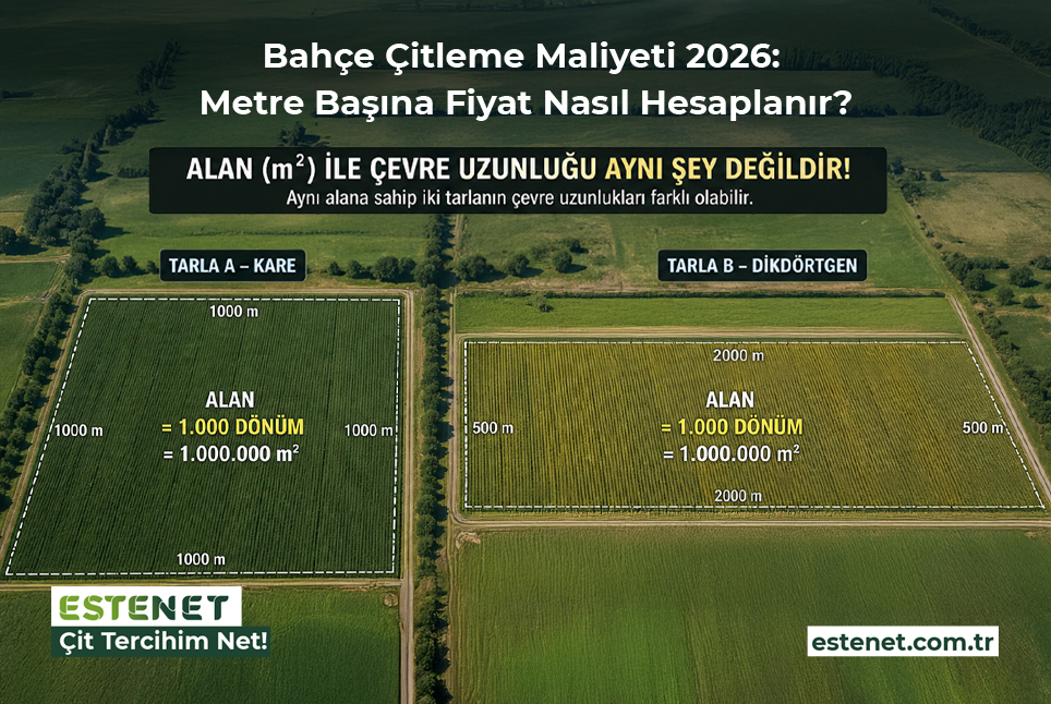 Bahçe Çitleme Maliyeti 2026