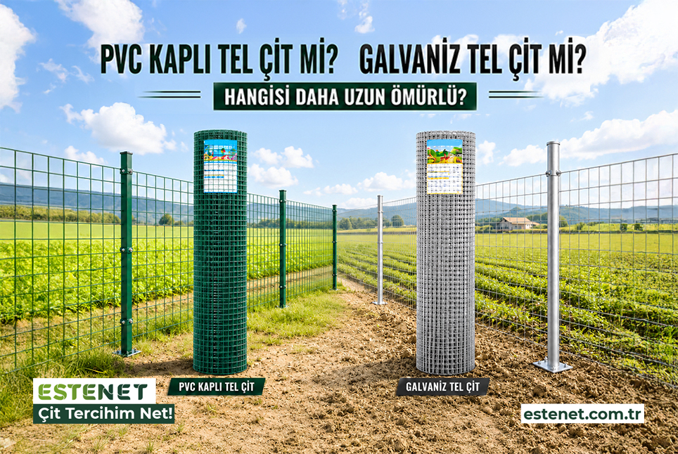Pvc kaplı tel çit,Galvanizli tel çit