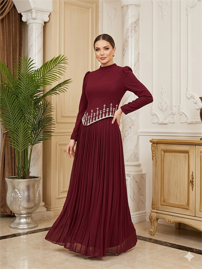 Elisse Büyük Beden Tesettür Abiye Elbise