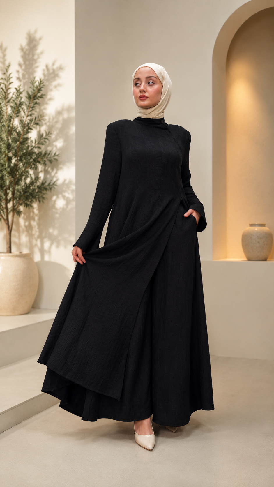İrem Keten Pantolon Tunik Takım
