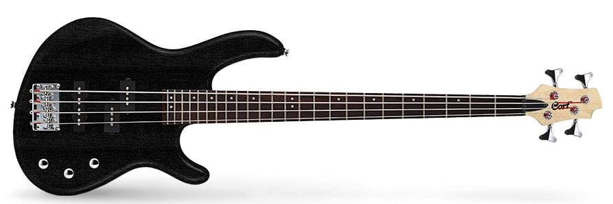BAS GİTAR ACTION, DOUBLE CUTAWAY, OPEN PORE SİYAH,