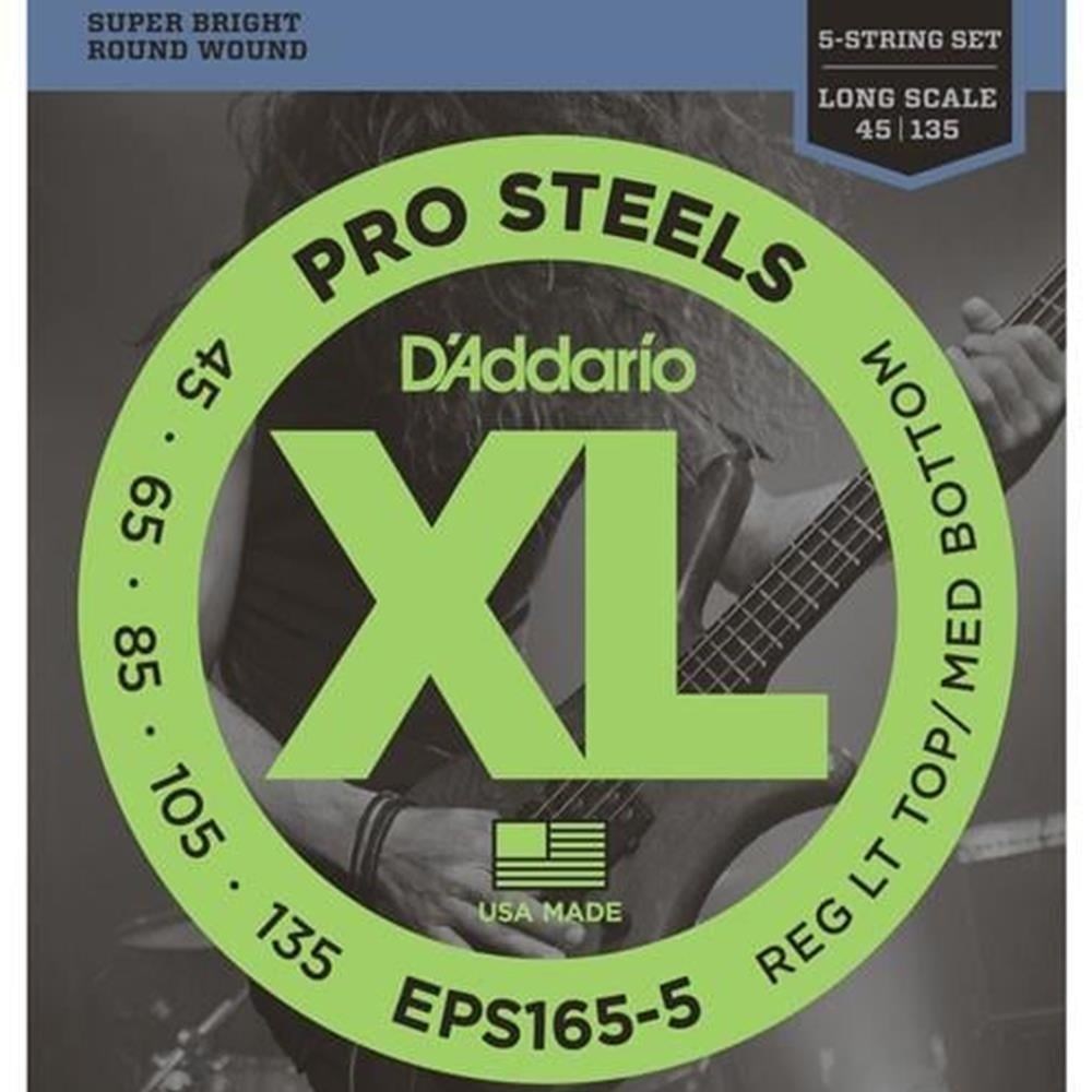 DADDARIO EPS165-5 BASS GİTAR TEL SETİ, 5 TELLİ, 45-135