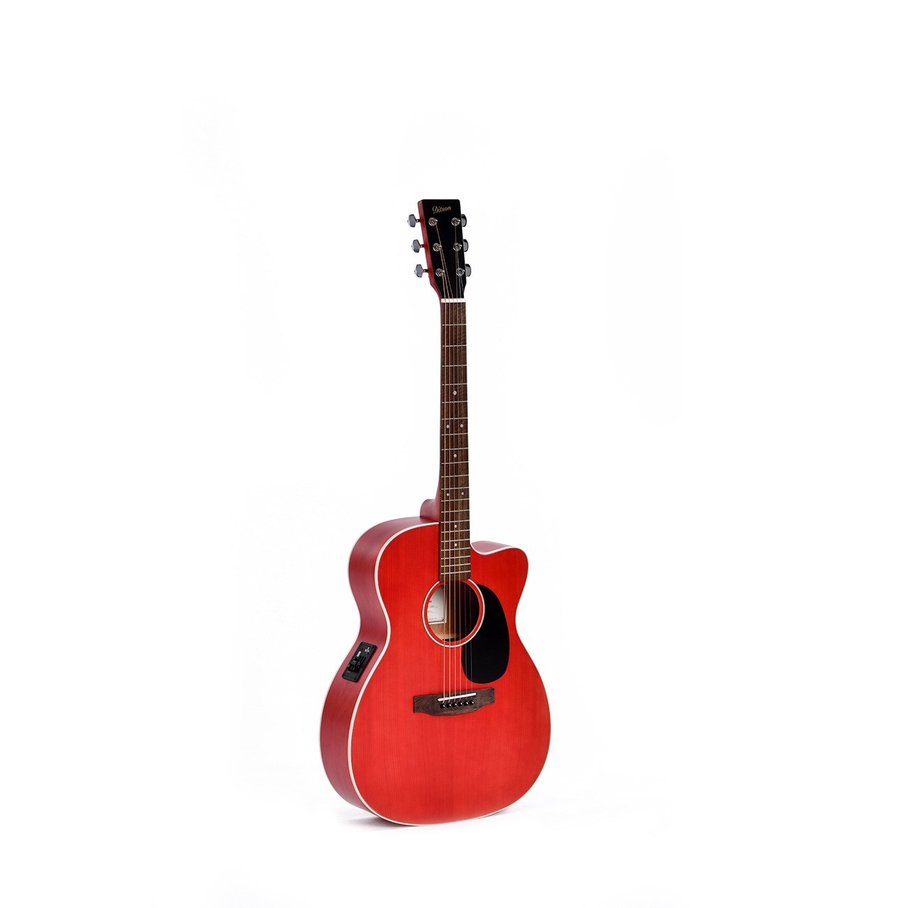 Ditson 000C-10E-TRD Elektro Akustik Gitar (Tranclucent Dark Red)