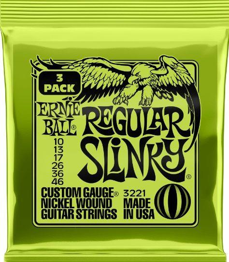 Ernieball P03221 REGULAR SLINKY 3 PACK Elektro Tel (3lü Paket)