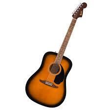 Fender California Debut Redondo Dreadnought Ceviz Klavye 2 Ton Sunburst Akustik Gitar