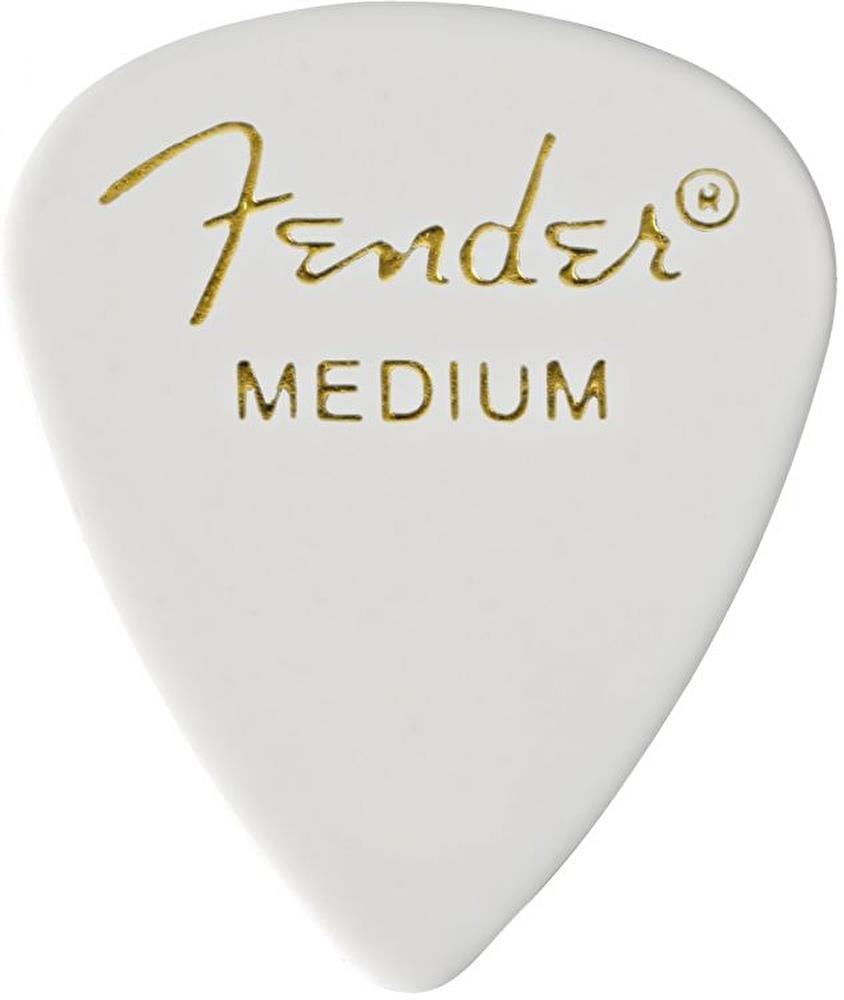 Fender Classic Celluloid White 351 Shape Medium 12 Count Pena