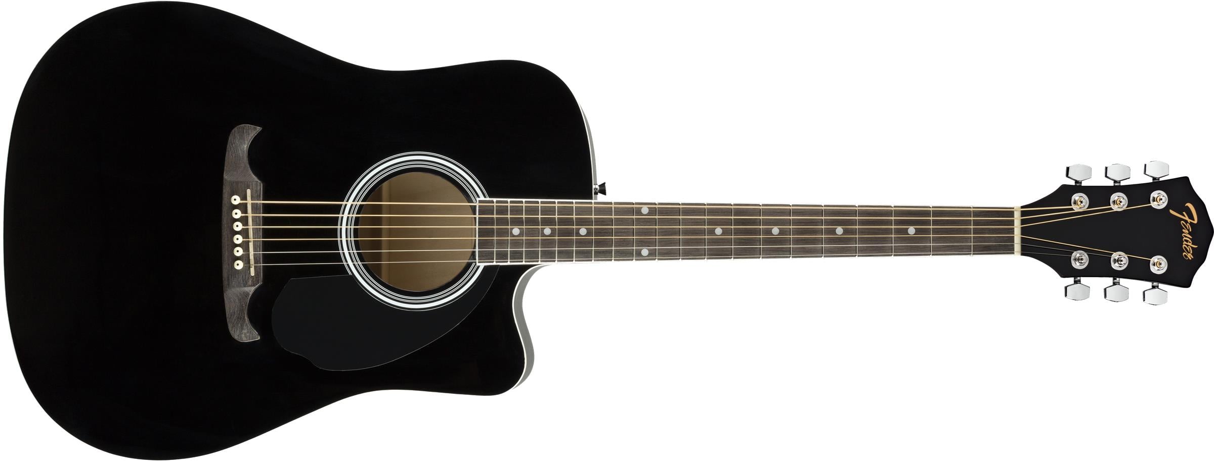 Fender FA-125CE Dreadnought Ceviz Klavye Black Elektro Akustik Gitar