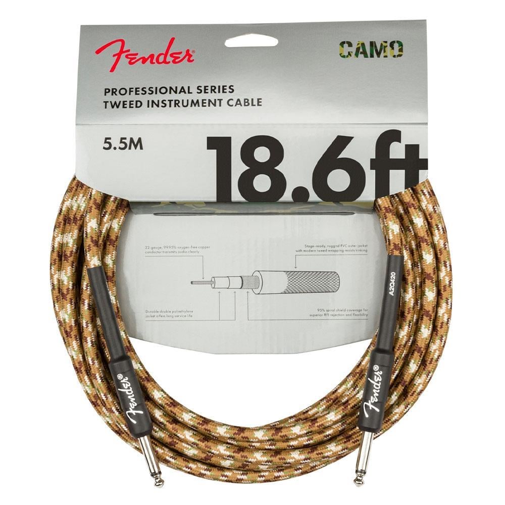 Fender Professional Düz/Düz Uçlu 5m Desert Camo Enstrüman Kablosu