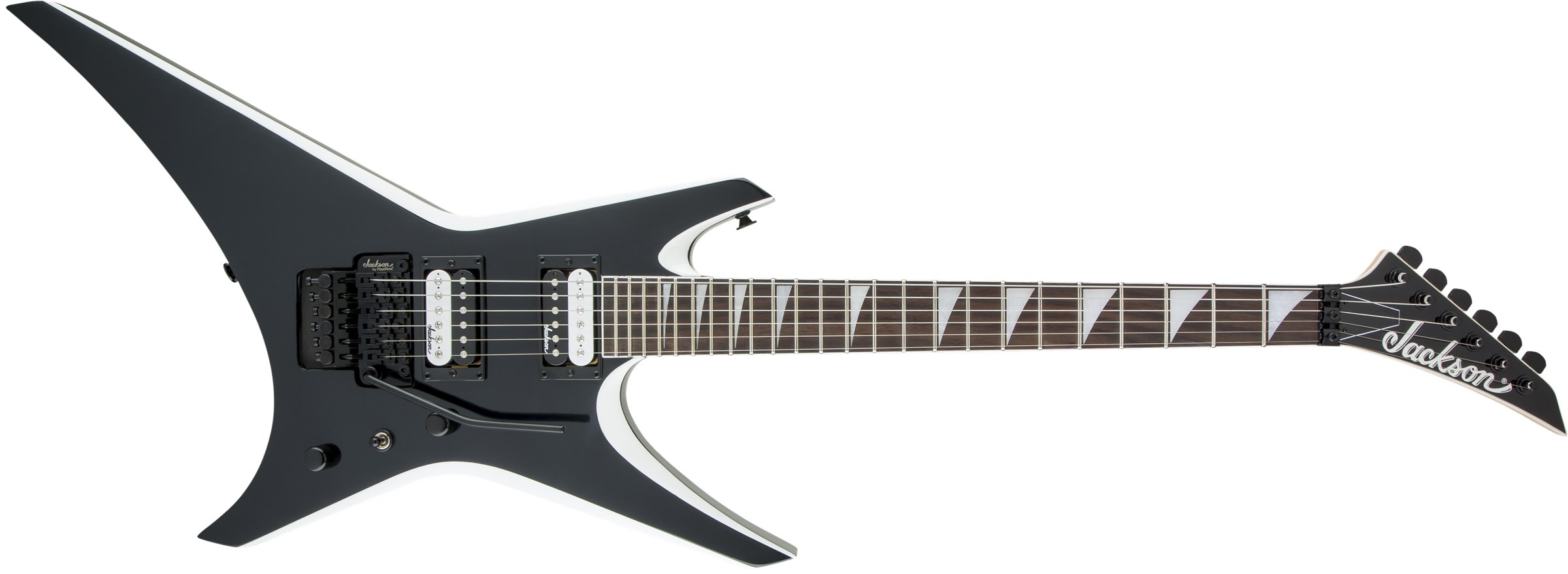 Jackson JS Warrior JS32 Amaranth Klavye Black with White Bevels Elektro Gitar
