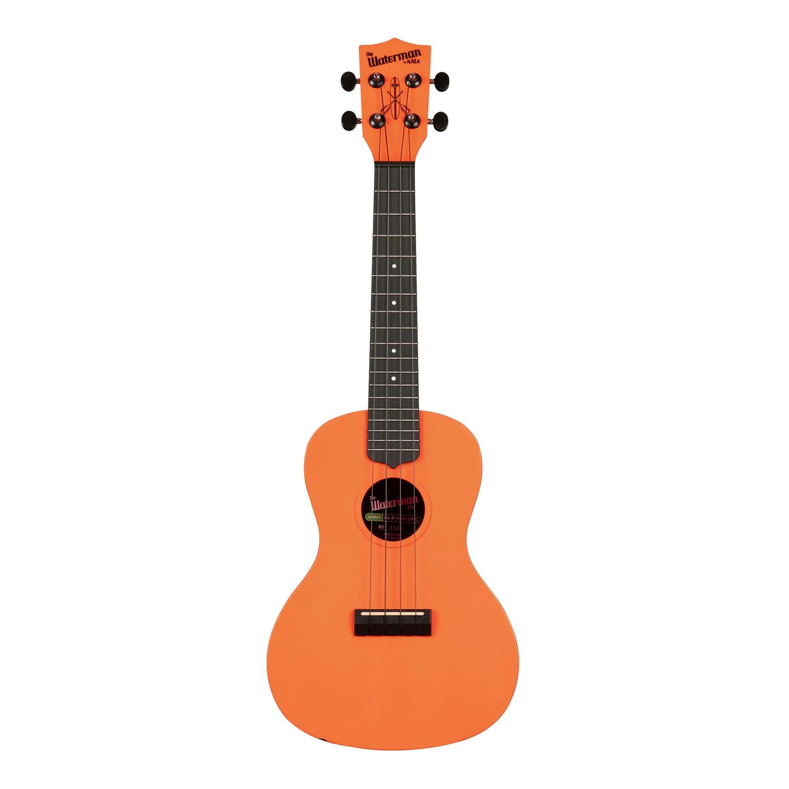 Kala Waterman Recycled Concert Ukulele (Sunset Orange)