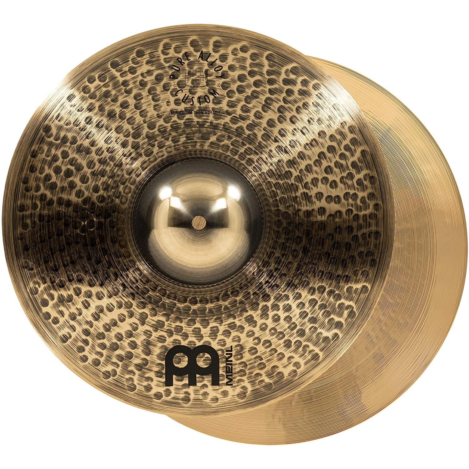 Meinl Pure Alloy Custom 15'' Medium Thin  Hi Hat Zil (Çift)