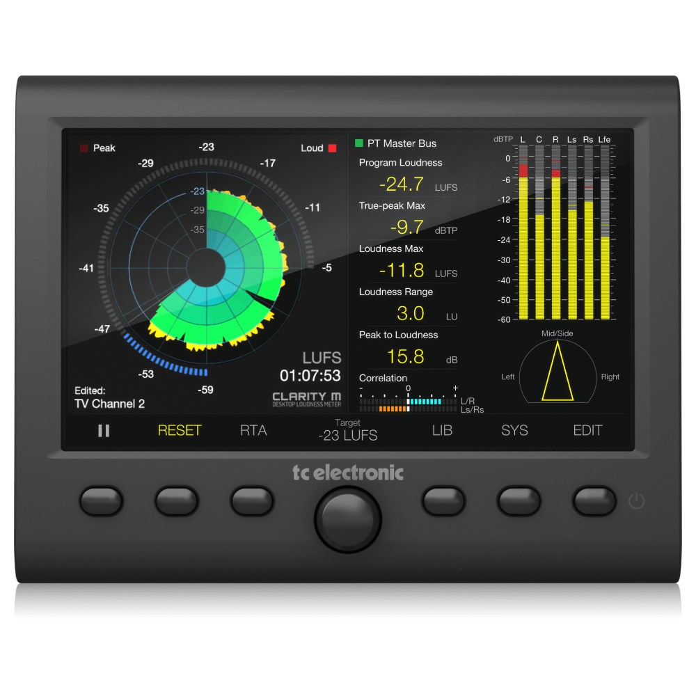 TC Electronic CLARITY M USB Bağlantılı Stereo ve 5.1 Ses Yüksekliği Ölçer