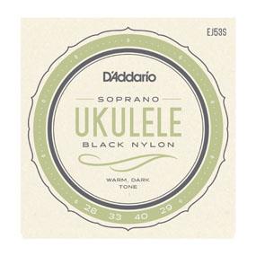 UKULELE TEL SETİ, SOPRANO, BLACK NYLON,