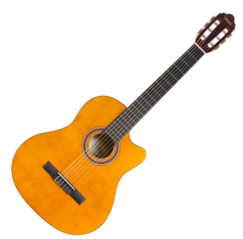 VALENCIA VC104TC KLASİK GİTAR, 4/4, NATUREL, CUTAWAY, SAP ÇELİKLİ