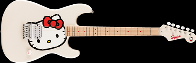 Fender x Hello Kitty White Stratocaster w/Bag Elektro Gitar