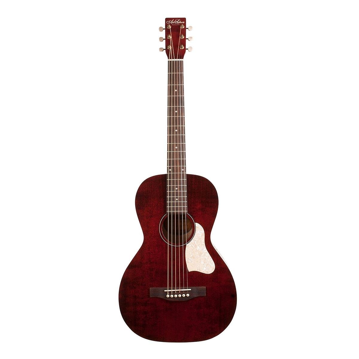 Art & Lutherie Roadhouse Parlor-Style Elektro Akustik Gitar (Tennessee Red)