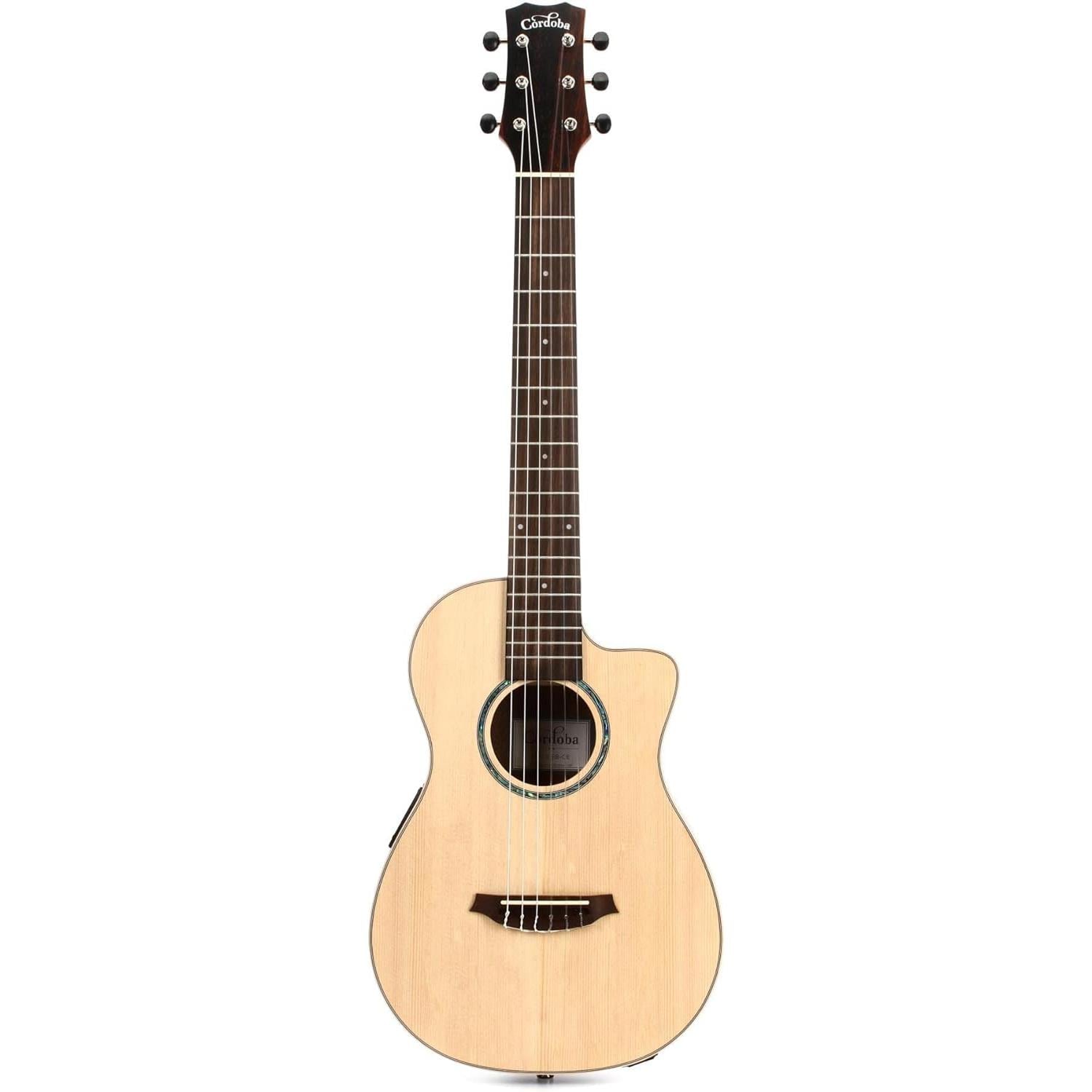 Cordoba Mini II EB-CE Travel Elektro Klasik Gitar (Natural)