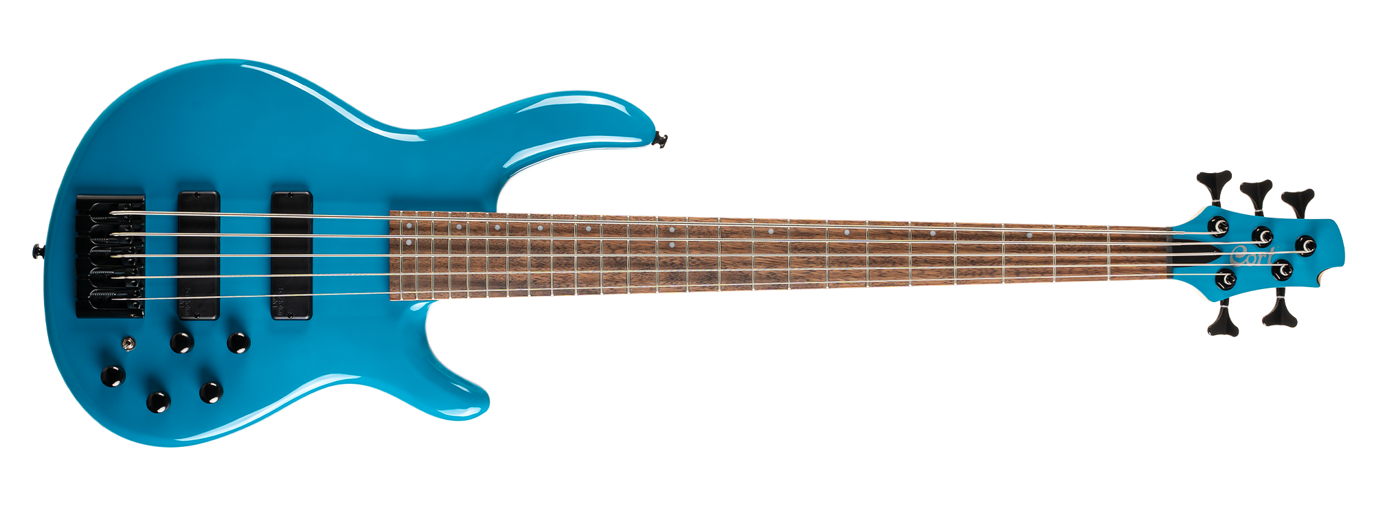CORT C5 DELUXE CBL BASS GİTAR, 5 TELLİ, ŞEKER MAVİSİ