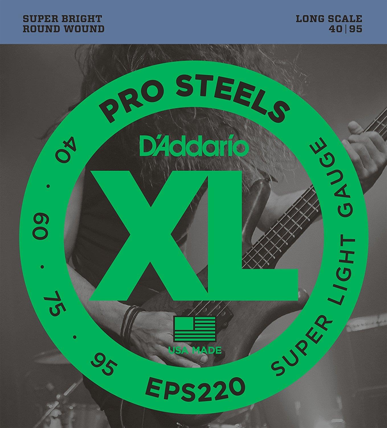 DADDARIO EPS220 BASS GİTAR TEL SETİ, XL, 40-95, LONG SCALE, PROSTEELS