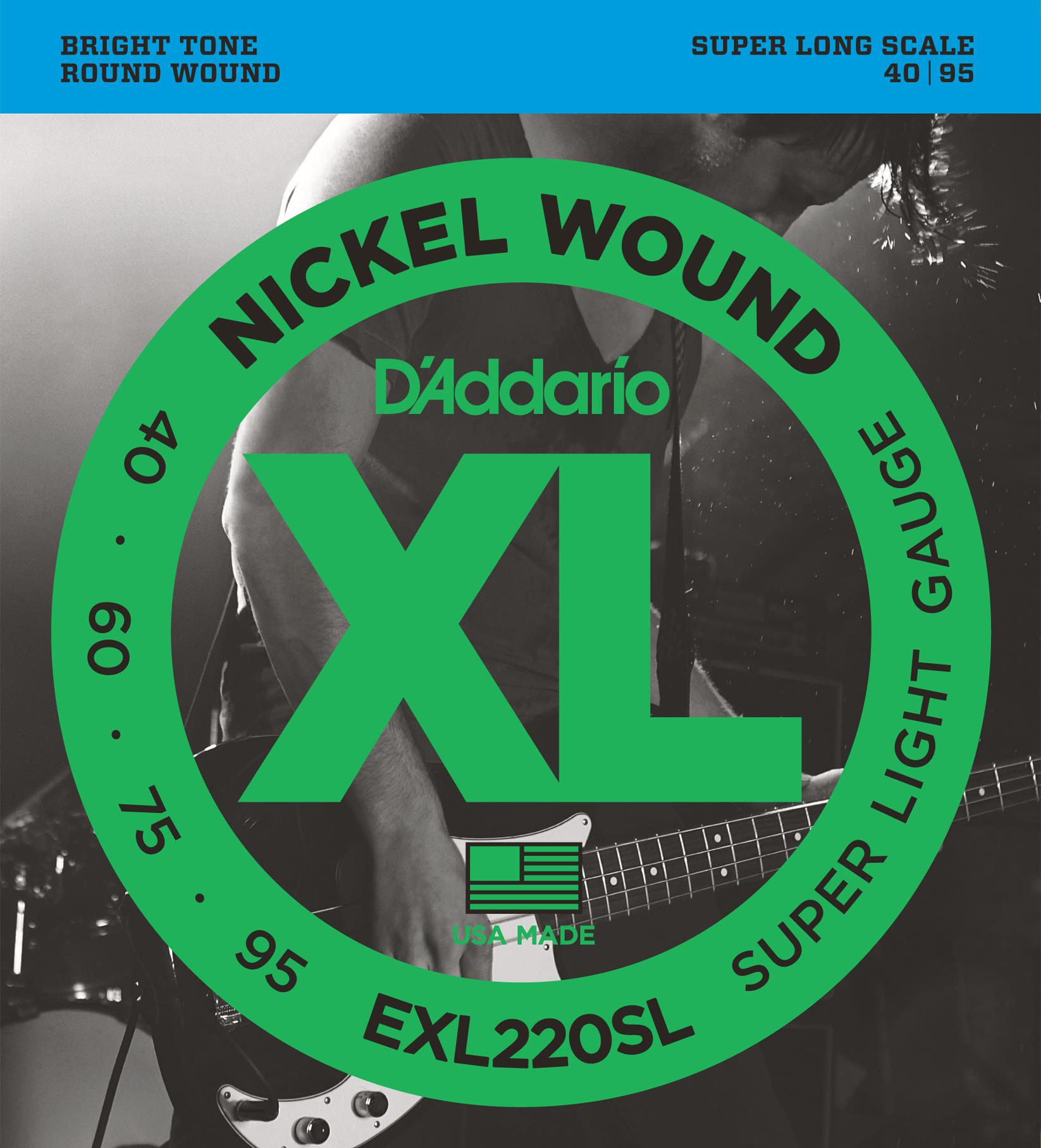 DADDARIO EXL220SL BASS GİTAR TEL SETİ, XL, 40-95, SUPER LONG