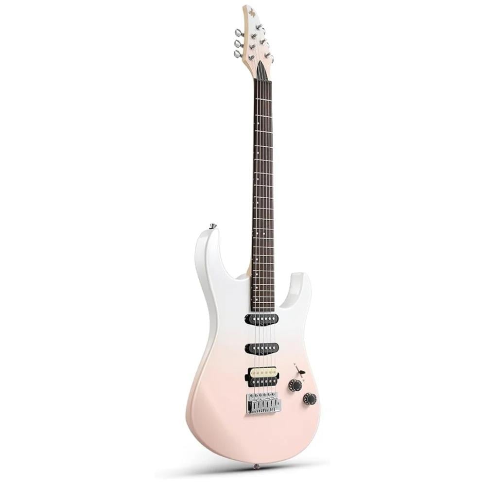Donner DMT-66 Elektro Gitar (Pink-White Gradient)