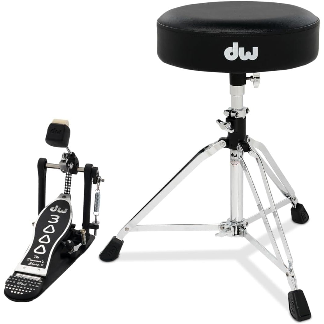 DW Drums 3000 Serisi 2 Parça Aksam Paketi (Single Pedal & Davul Tabure)