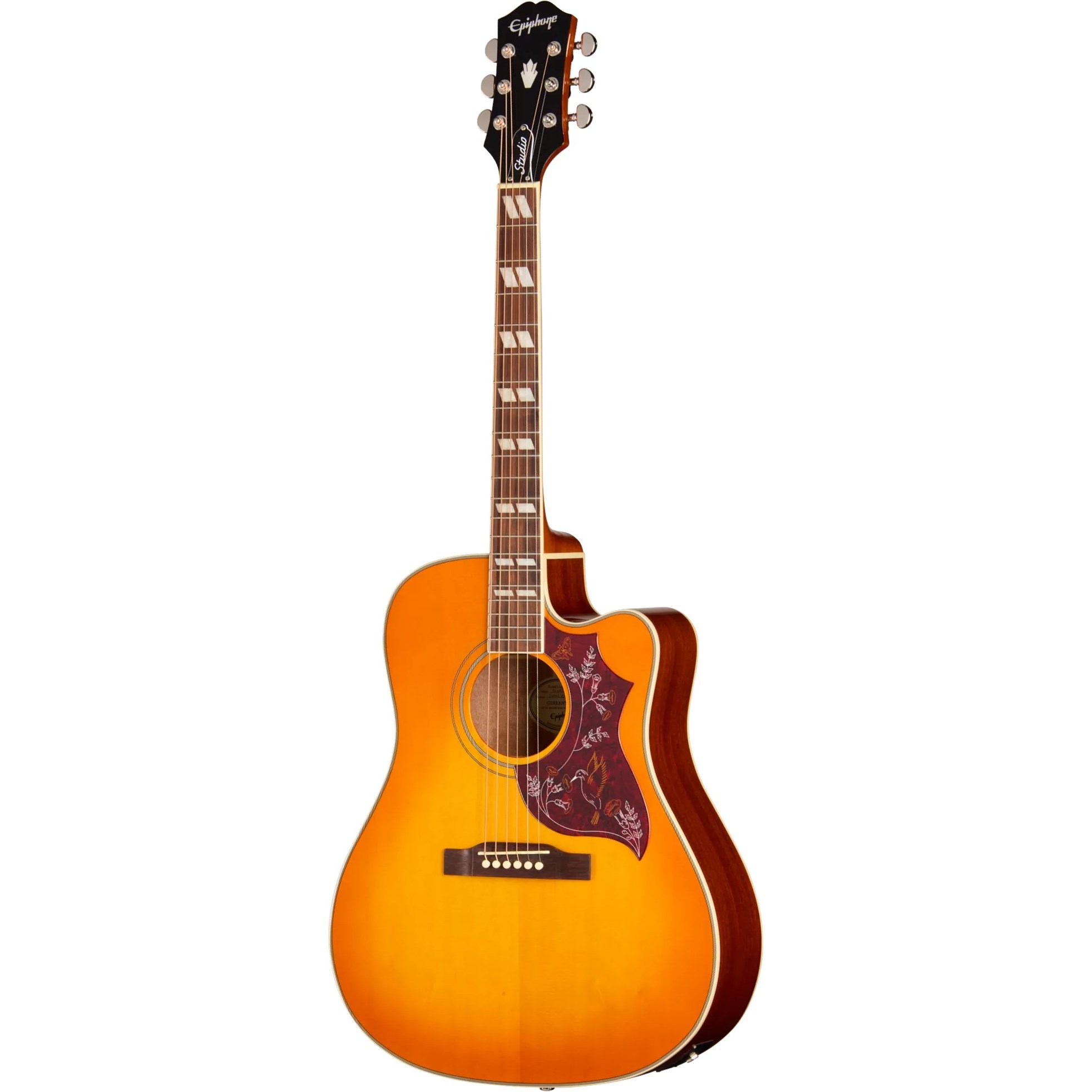 Epiphone Hummingbird Studio EC Elektro Akustik Gitar (Heritage Cherry Sunburst)