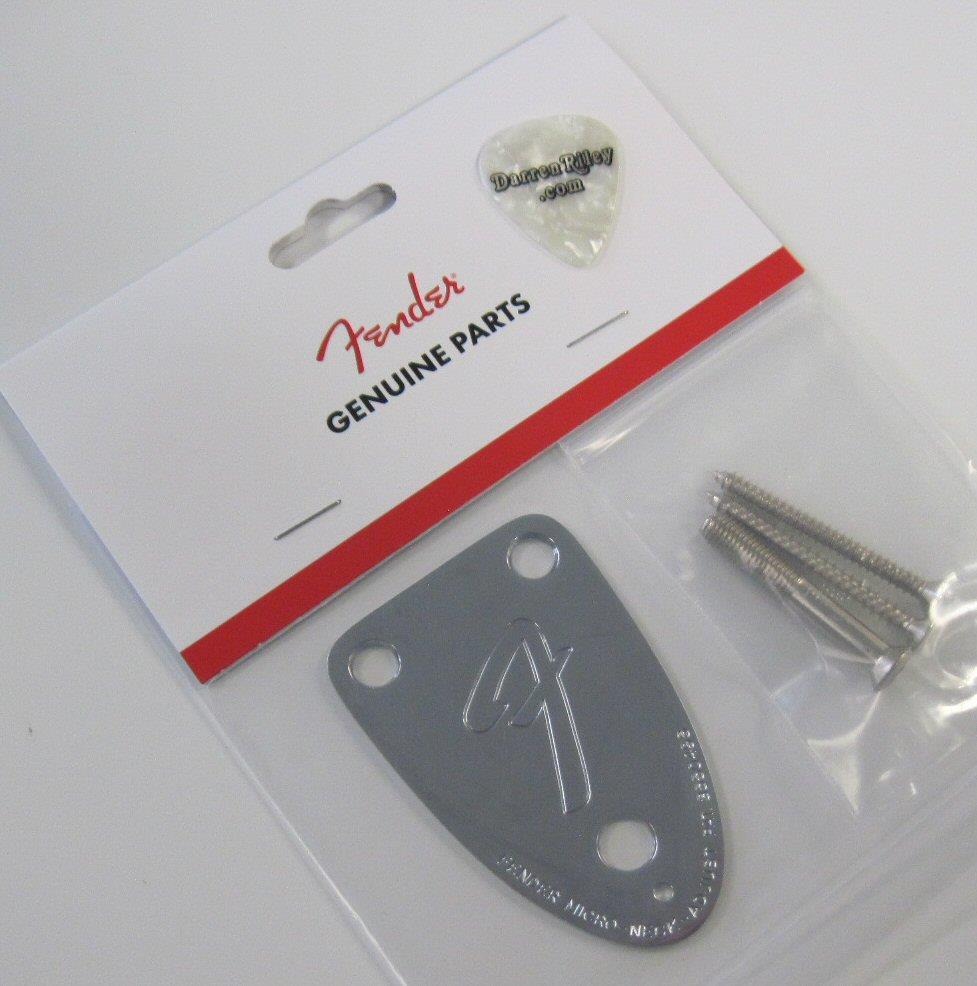 Fender 70s Vintage-Style 3-Bolt F Stamped Guitar Neck Plate Chrome Gitar Yedek Parça