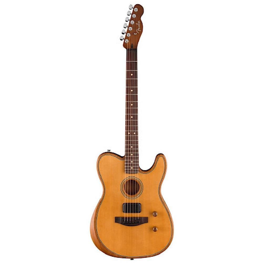 Fender Acoustasonic Standard Telecaster Gülağacı Klavye Aged Natural Elektro Akustik Gitar