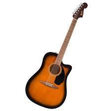 Fender California Debut Redondo CE Dreadnought Ceviz Klavye 2 Ton Sunburst Elektro Akustik Gitar