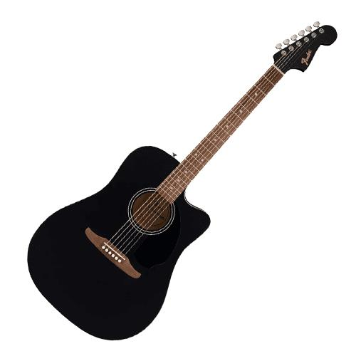 Fender California Debut Redondo CE Dreadnought Ceviz Klavye Black Elektro Akustik Gitar