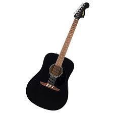 Fender California Debut Redondo Dreadnought Ceviz Klavye Black Akustik Gitar