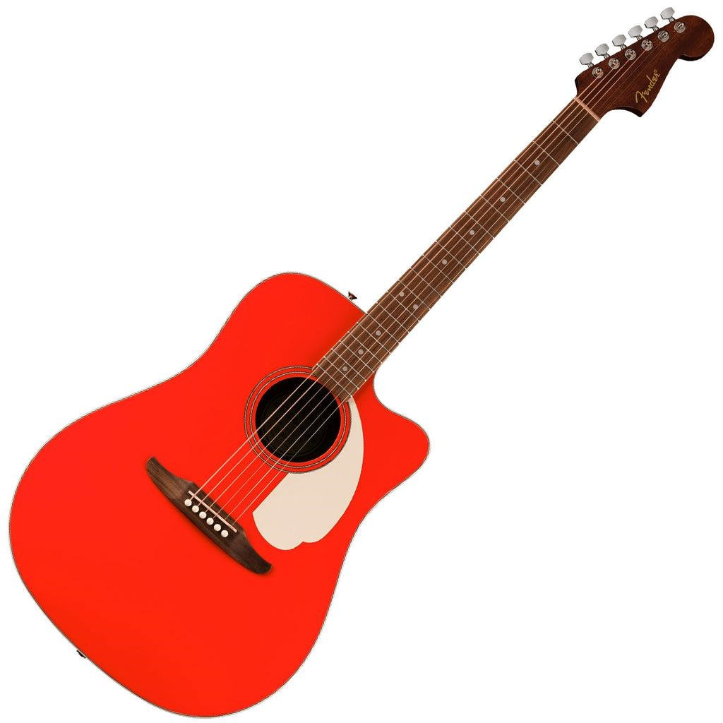 Fender California Standard Redondo CE Fiesta Red Elektro Akustik Gitar