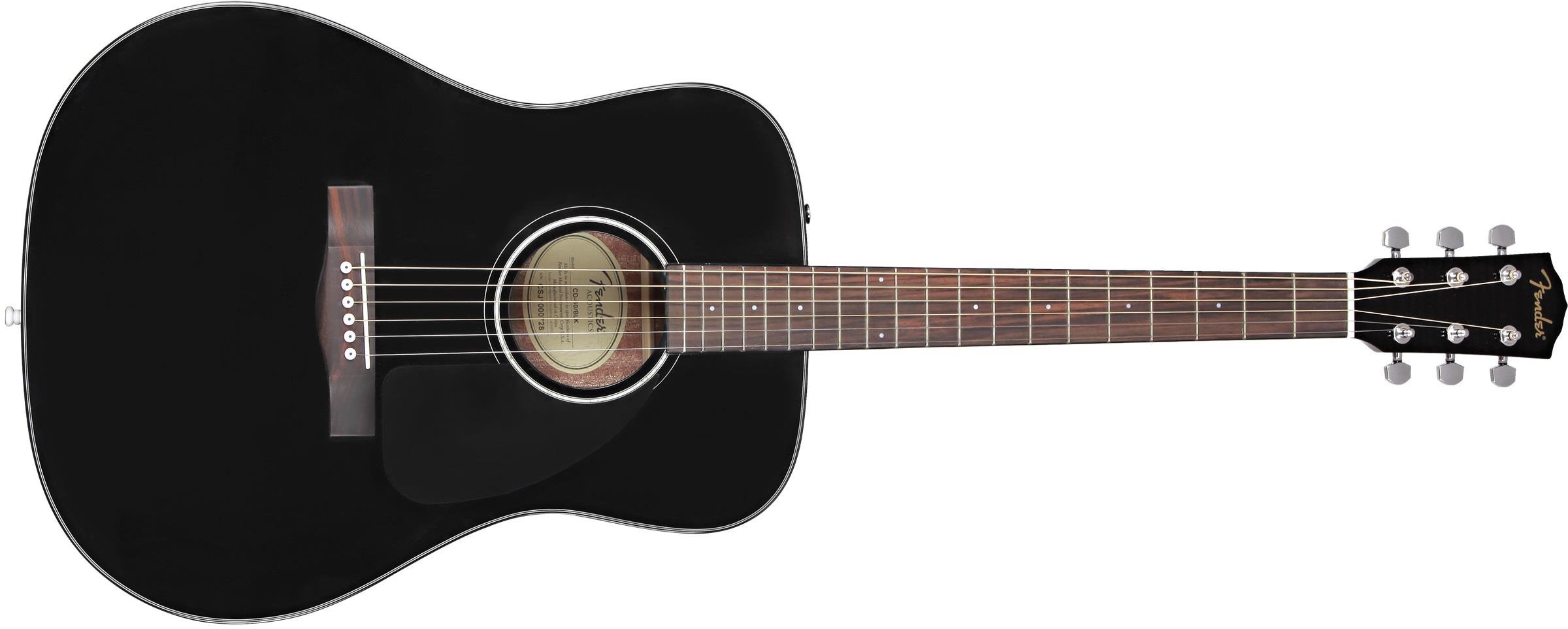 Fender CD-60 Dreadnought V3 DS Black Akustik Gitar
