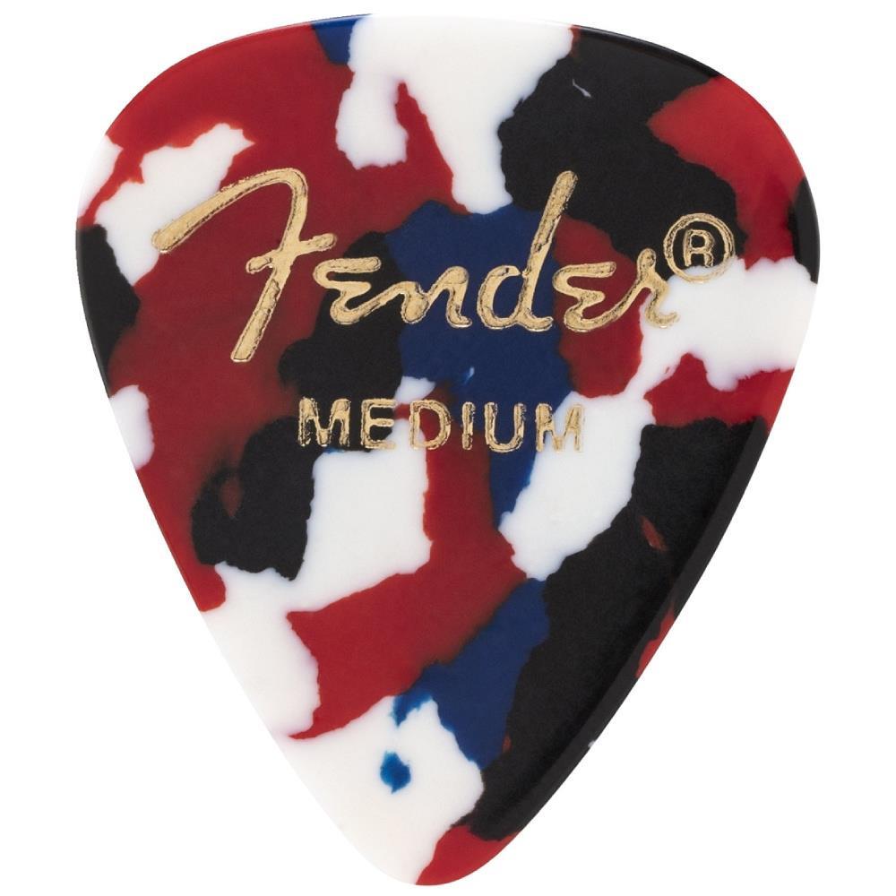 Fender Classic Celluloid Confetti 351 Shape Medium 12 Count Pena