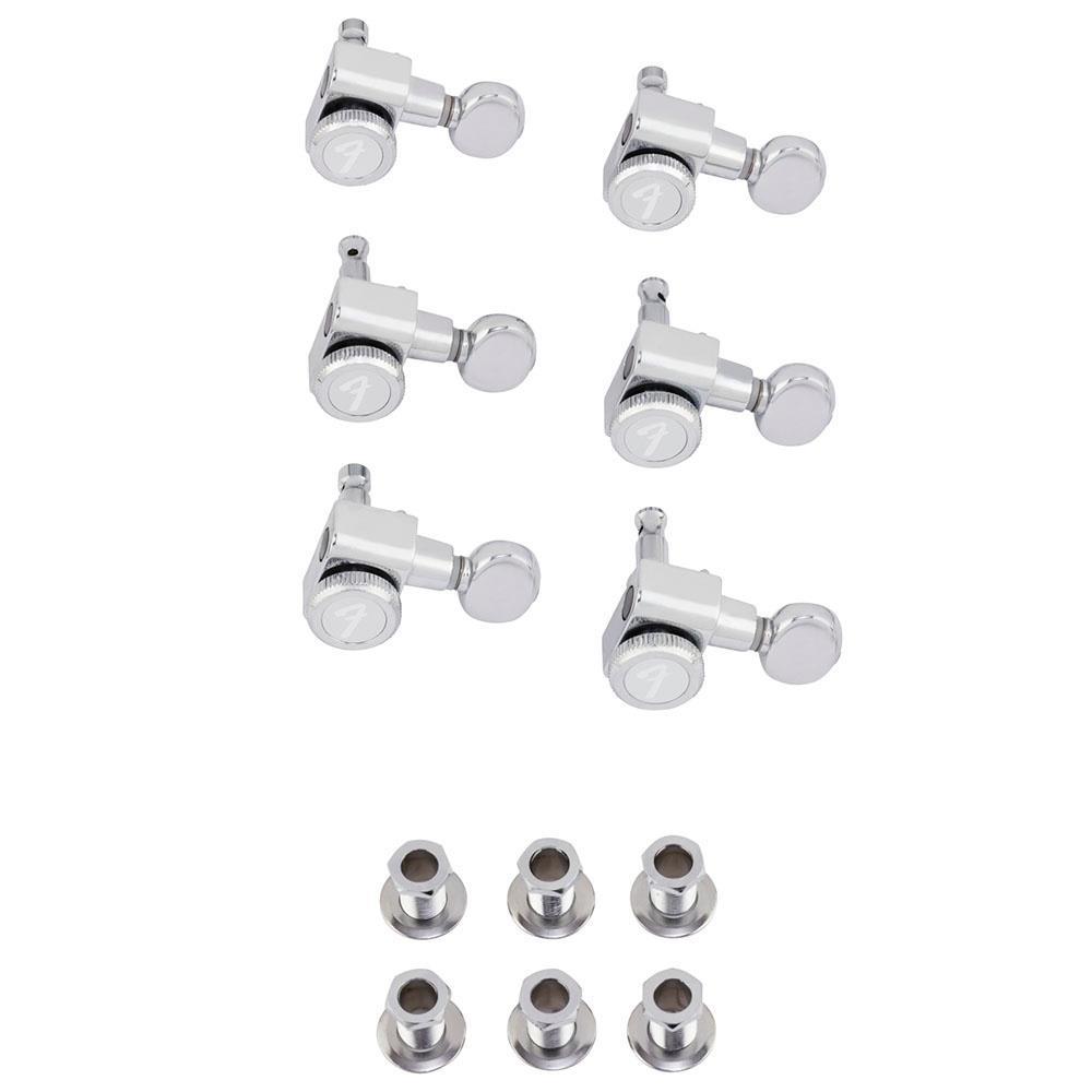 Fender Fender Staggered Kilitli Vintage-Style Buttons Polished Krom 6 Akort Burgusu
