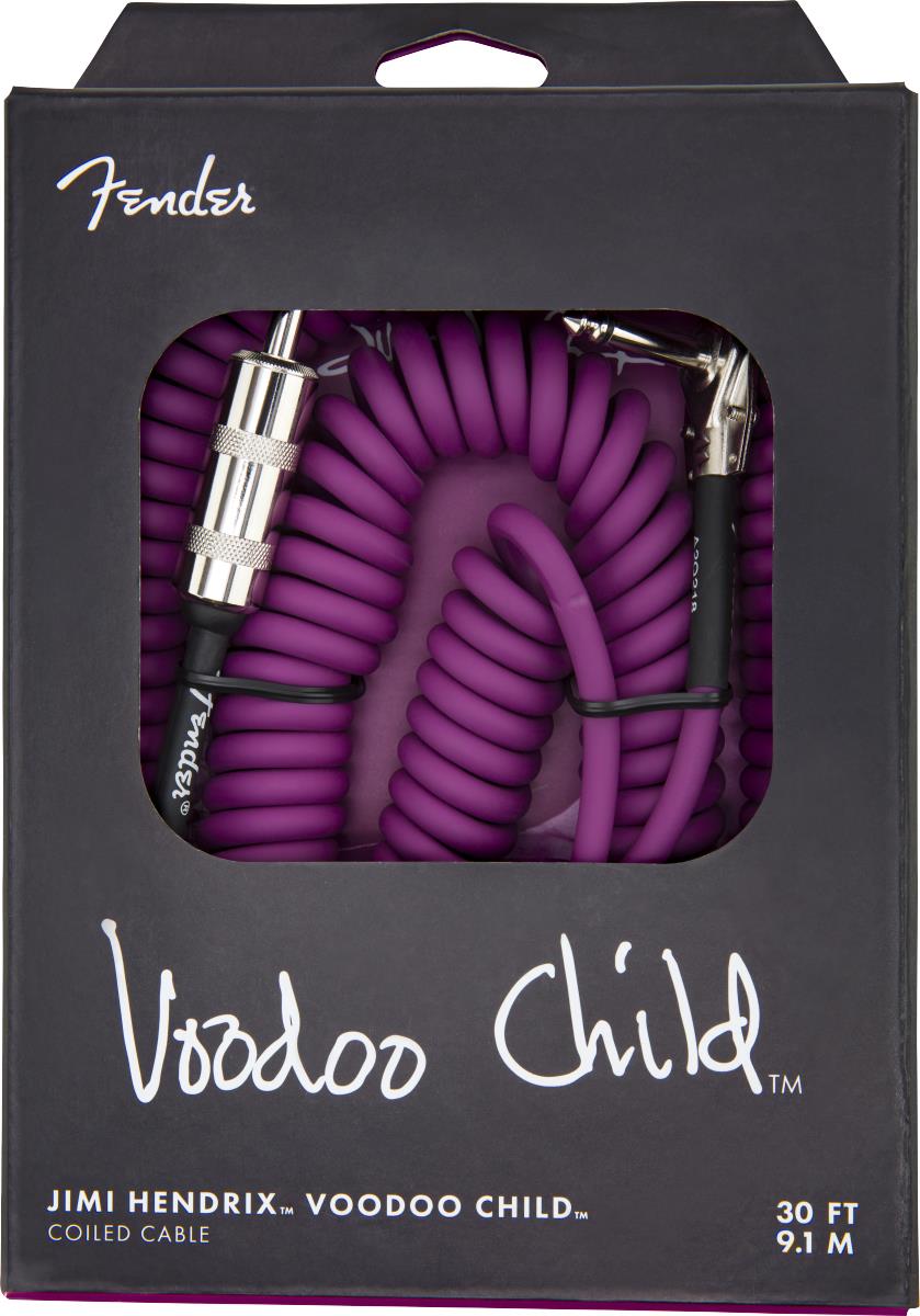 Fender Hendrix Voodoo Child Coil Düz/L Uçlu 9m Purple Enstrüman Kablosu