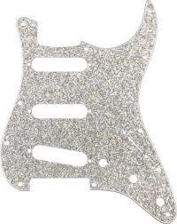 Fender Hybrid Glass Glitter Stratocaster Silver Sparkle Pickguard