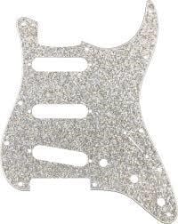 Fender Hybrid Glass Glitter Stratocaster Silver Sparkle Pickguard