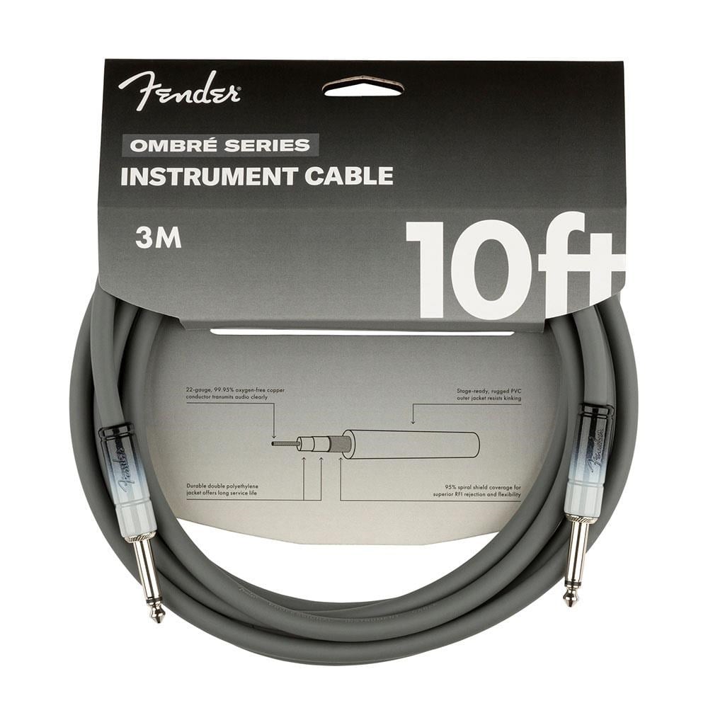 Fender Ombré Düz/Düz Uçlu 3m Silver Smoke Enstrüman Kablosu