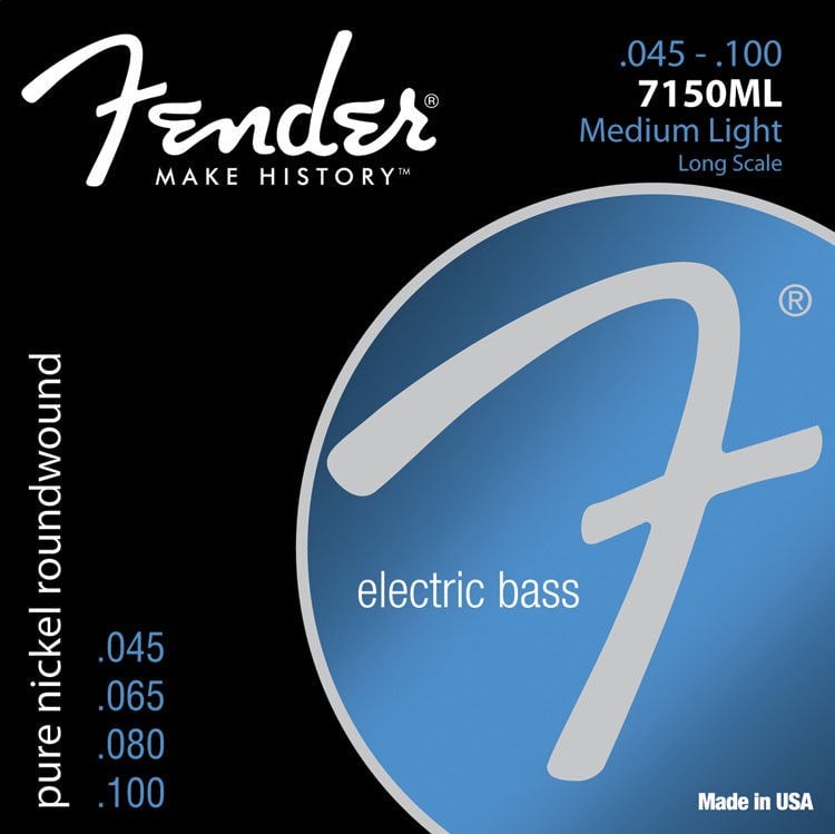 Fender Original 7150 Pure Nickel Roundwound Long Scale 7150ML .045-.100 Bas Gitar Teli