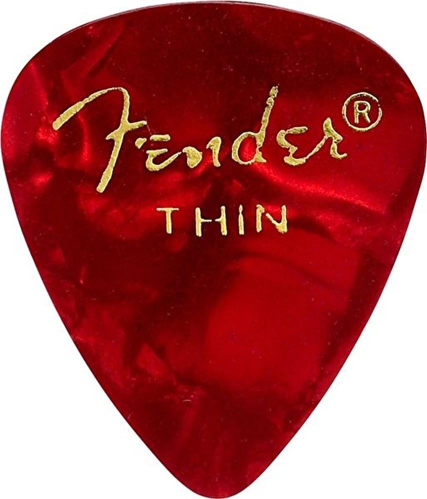 Fender Premium Celluloid 351 Shape Thin Red Moto 12-Adet Pena