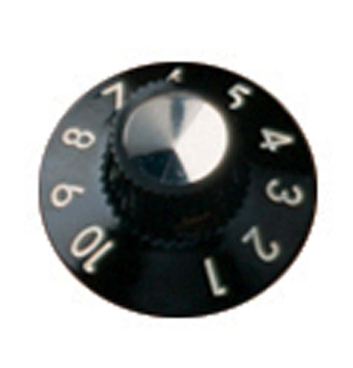 Fender Pure Vintage Black/Silver Skirted Amplifier Knobs 6 Amfi Yedek Parçası